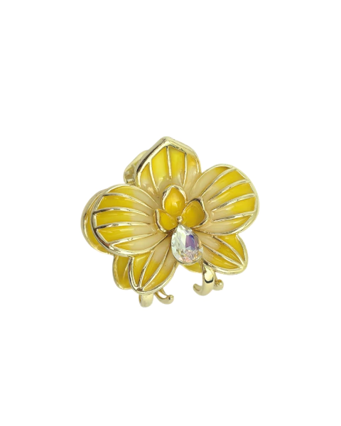 Mini Presilha Orquídea - Amarela - comprar online