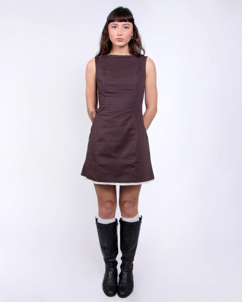 Vestido Tulipa - Marrom - comprar online