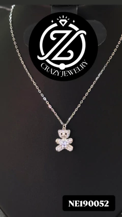 Gargantilla Osito con circonias - Plata Italiana .925 en internet