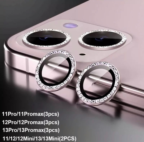 Protección para cámaras Cristales Incrustados Pink - iPhone 17