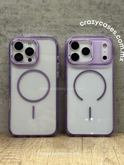 Case Metal clear MagSafe lila iPhone 17 Pro Max