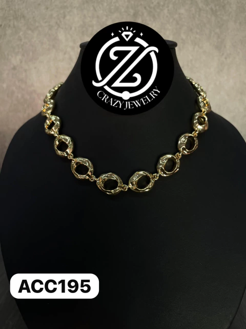 Cadena Acero inoxidable- eslabones pequeños abstractos dorado - comprar en línea