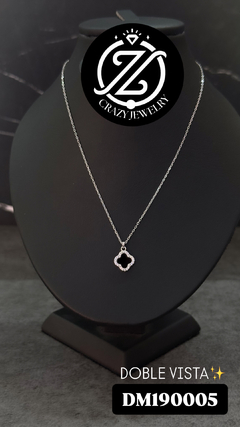 Gargantilla van cleef black Ch Doble vista - Plata italiana .925 - comprar en línea