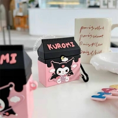 Case para AirPods 1/2Gen kuromi caja de lechita en internet