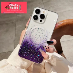 Magsafe Faded Glitter Purple ip 14 pro