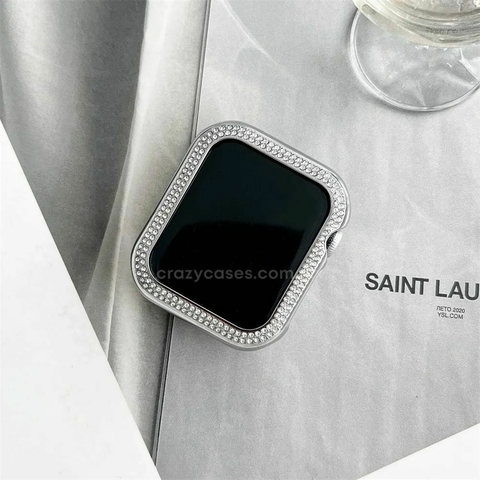 Bumper cristales silver 49 mm + mica hidrogel