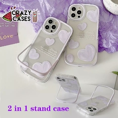 Case corazones lilas-tipo uso rudo ip 11 - Crazy Cases