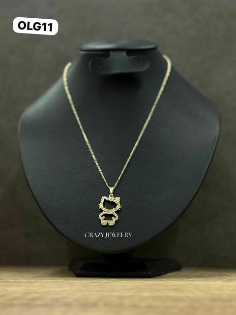 Gargantilla de oro laminado - Kitty silueta - comprar en línea