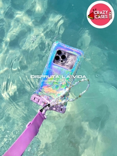 Waterproof phone pouch lila-tornasol