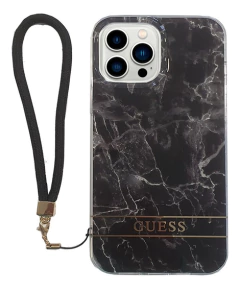 GUESS MARMOL BLACK STRAP IP13 PRO MAX - Crazy Cases