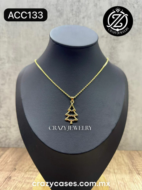 Gargantilla acero inoxidable dorada - Pino liso dorado - comprar en línea