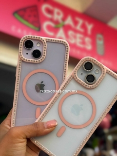 Case MagSafe Cristales Baby Pink ip 16 en internet