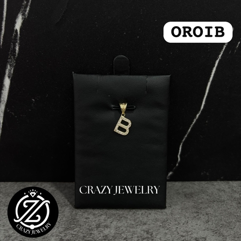 Inicial B de Oro con circonias - comprar en línea