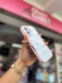 Case coquette cristales pink ip 17 - Crazy Cases