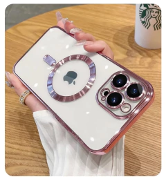 Metallic MagSafe + prot cámaras Rose Gold ip 11