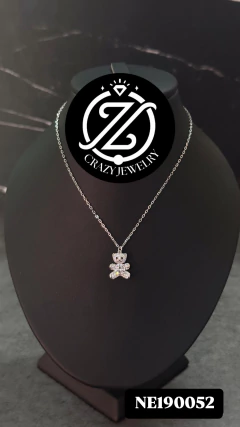 Gargantilla Osito con circonias - Plata Italiana .925 - comprar en línea