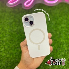 Magsafe Silicon White Case para iPhone 16 pro max