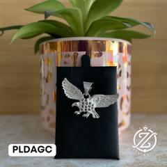 Águila grande con cristales - dije de Plata .925
