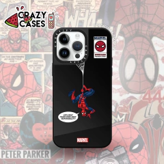 Spiderman black colgando ip 11