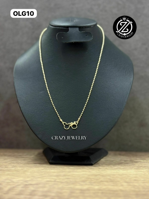 Gargantilla de oro laminado - Silueta mickey y minnie - comprar en línea