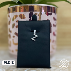 Inicial con cristales letra Z - Dije de Plata