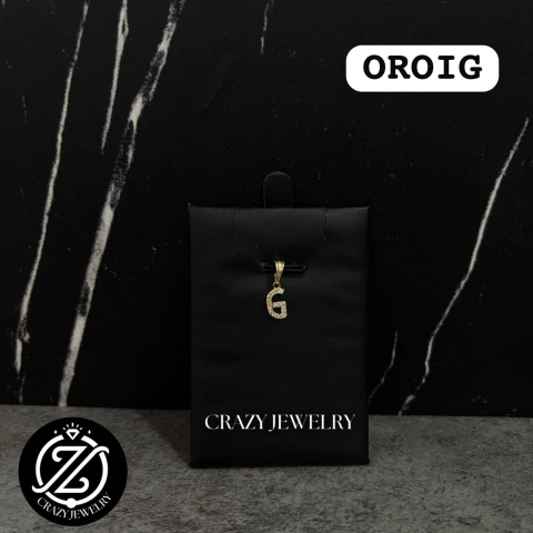 Inicial G de Oro con circonias - comprar en línea