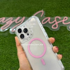 Case uso rudo clear MagSafe pink glitter iPhone 16 Pro Max - comprar en línea