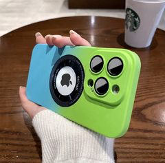 Magsafe Hole Degradado Verde-Aqua 14 pro