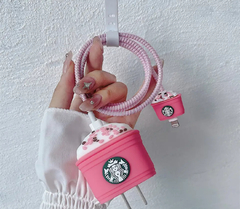 starbucks strawberry protector cabel y cubo 20W - comprar en línea