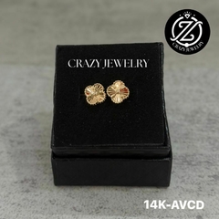 Aretes Van Cleef con palomita- Oro 14K italiano - comprar en línea