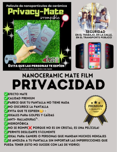 Pelicula nano-ceramic privacy mate - Samsung y Xiaomi - comprar en línea