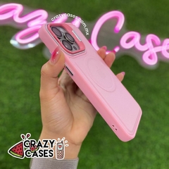 case magsafe pink/soporte ip 14 pro max
