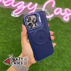case magsafe dark blue/soporte ip 14 pro max - comprar en línea