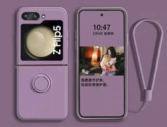 Purple silicon Zflip 5 + correa
