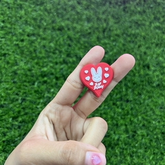 bad bunny heart pin/charm
