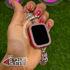 Bumper cristales Barbie pink 40mm + mica hidrogel - comprar en línea