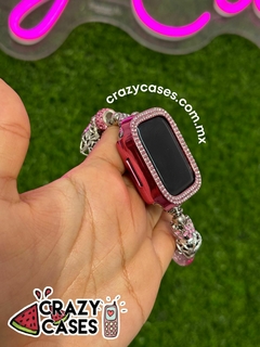 Bumper cristales Barbie pink 40mm + mica hidrogel
