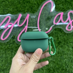 Case verde oscuro silicon airpods pro 1/2