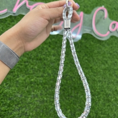 Strap /pulsera diamante corte baguette silver