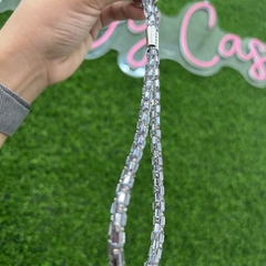 Strap /pulsera diamante corte baguette black en internet
