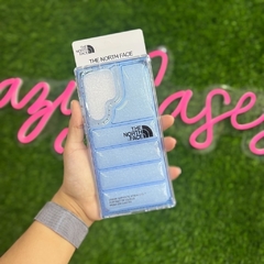 North Face uso rudo azul transparente Samsung A16
