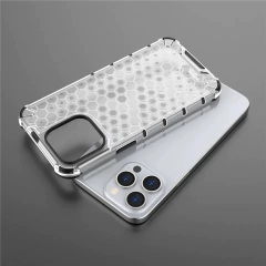 Uso Rudo transparente hexágonos- iPhone 15 Pro max en internet
