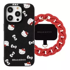 Hello Kitty Black+ strap roja - iPhone 13 pro max - Crazy Cases