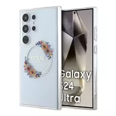 Case guess MagSafe flowers transparente - Samsung s24 ULTRA