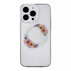 Case guess MagSafe flowers transparente ip 15 - Crazy Cases