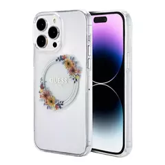 Case guess MagSafe flowers transparente ip 15
