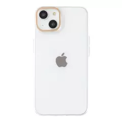 Case transparente borde golden ip 14 pro max