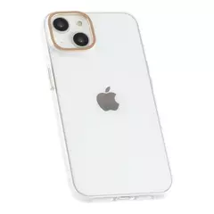 Case transparente borde golden ip 14 - comprar en línea