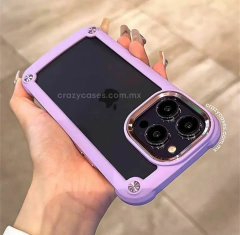 Case tipo uso rudo metal lila ip 12/12 pro