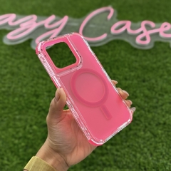 Uso rudo MagSafe rosa neon mate iPhone 14 pro - comprar en línea